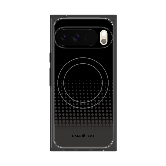 プレミアムスクエアケース with Pixelsnap［ Dot Gradation - Black ］