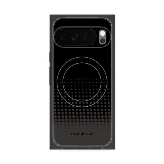 プレミアムスクエアケース with Pixelsnap［ Dot Gradation - Black ］