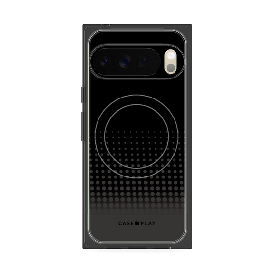 プレミアムスクエアケース with Pixelsnap［ Dot Gradation - Black ］