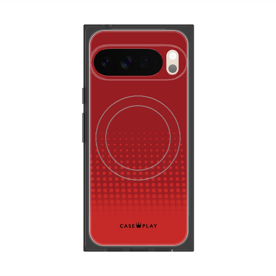 プレミアムスクエアケース with Pixelsnap［ Dot Gradation - Red ］