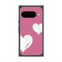 プレミアムスクエアケース with Pixelsnap［ Two Hearts - Pink ］