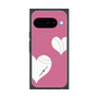 プレミアムスクエアケース with Pixelsnap［ Two Hearts - Pink ］
