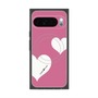 プレミアムスクエアケース with Pixelsnap［ Two Hearts - Pink ］