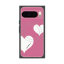 プレミアムスクエアケース with Pixelsnap［ Two Hearts - Pink ］