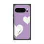 プレミアムスクエアケース with Pixelsnap［ Two Hearts - Purple ］