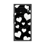 プレミアムスクエアケース with Pixelsnap［ Dot Hearts - Black ］
