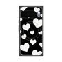 プレミアムスクエアケース with Pixelsnap［ Dot Hearts - Black ］