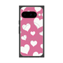 プレミアムスクエアケース with Pixelsnap［ Dot Hearts - Pink ］