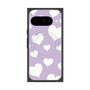 プレミアムスクエアケース with Pixelsnap［ Dot Hearts - Purple ］