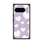プレミアムスクエアケース with Pixelsnap［ Dot Hearts - Purple ］