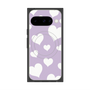 プレミアムスクエアケース with Pixelsnap［ Dot Hearts - Purple ］
