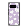 プレミアムスクエアケース with Pixelsnap［ Dot Hearts - Purple ］