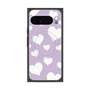 プレミアムスクエアケース with Pixelsnap［ Dot Hearts - Purple ］
