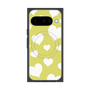 プレミアムスクエアケース with Pixelsnap［ Dot Hearts - Yellow ］
