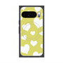 プレミアムスクエアケース with Pixelsnap［ Dot Hearts - Yellow ］