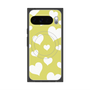 プレミアムスクエアケース with Pixelsnap［ Dot Hearts - Yellow ］