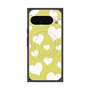 プレミアムスクエアケース with Pixelsnap［ Dot Hearts - Yellow ］
