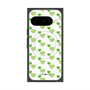 プレミアムスクエアケース with Pixelsnap［ Stripe Hearts - Green ］
