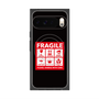 プレミアムスクエアケース with Pixelsnap［ FRAGILE Sticker - Black ］