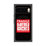 プレミアムスクエアケース with Pixelsnap［ FRAGILE Sticker - Black ］