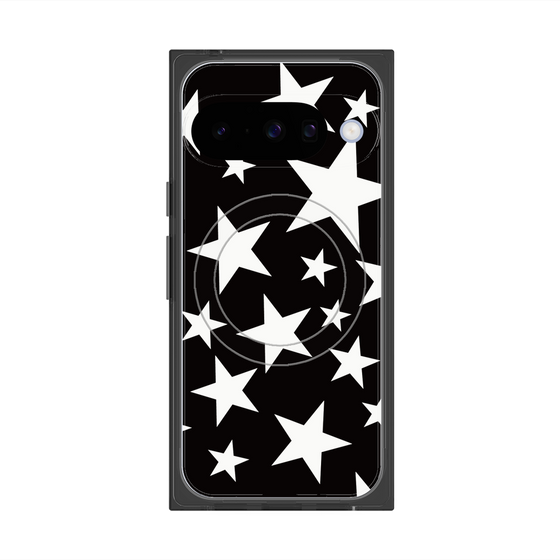 プレミアムスクエアケース with Pixelsnap［ Stars - Black ］