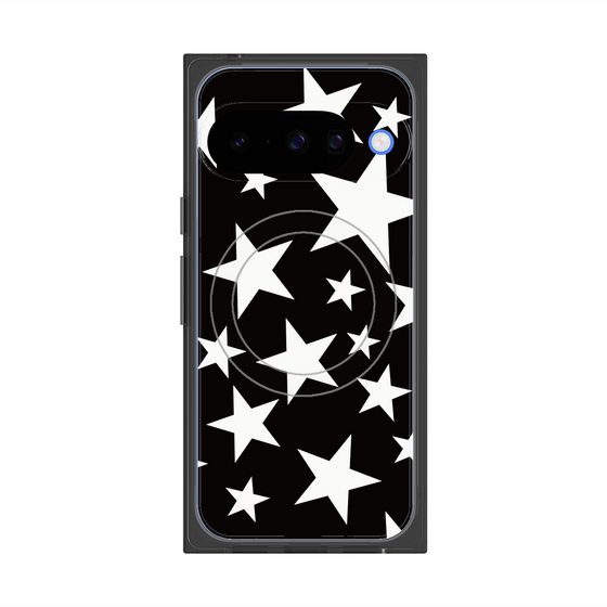 プレミアムスクエアケース with Pixelsnap［ Stars - Black ］