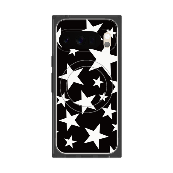 プレミアムスクエアケース with Pixelsnap［ Stars - Black ］