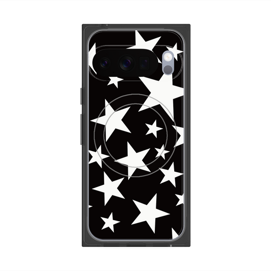 プレミアムスクエアケース with Pixelsnap［ Stars - Black ］