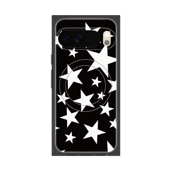 プレミアムスクエアケース with Pixelsnap［ Stars - Black ］