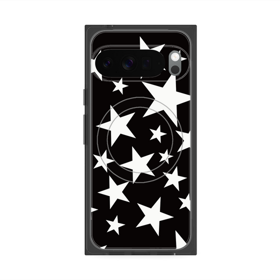 プレミアムスクエアケース with Pixelsnap［ Stars - Black ］