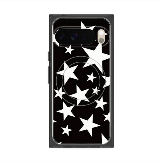 プレミアムスクエアケース with Pixelsnap［ Stars - Black ］