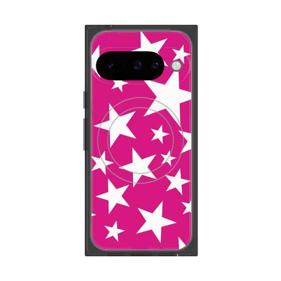 プレミアムスクエアケース with Pixelsnap［ Stars - Pink ］