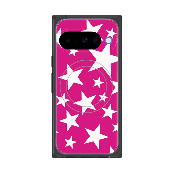プレミアムスクエアケース with Pixelsnap［ Stars - Pink ］