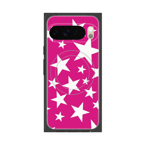 プレミアムスクエアケース with Pixelsnap［ Stars - Pink ］