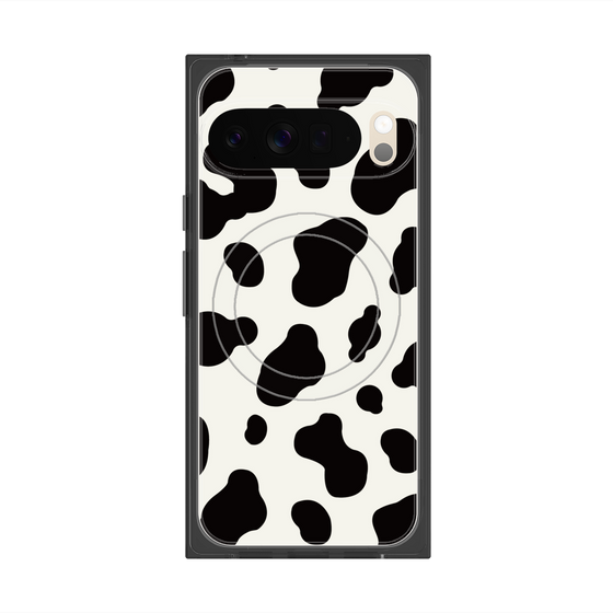 プレミアムスクエアケース with Pixelsnap［ Cow - White ］