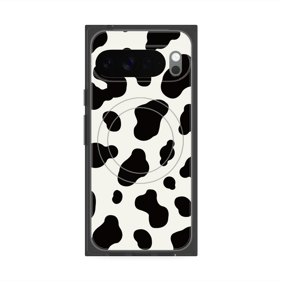 プレミアムスクエアケース with Pixelsnap［ Cow - White ］