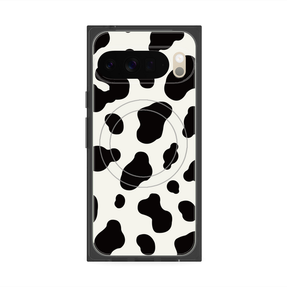 プレミアムスクエアケース with Pixelsnap［ Cow - White ］