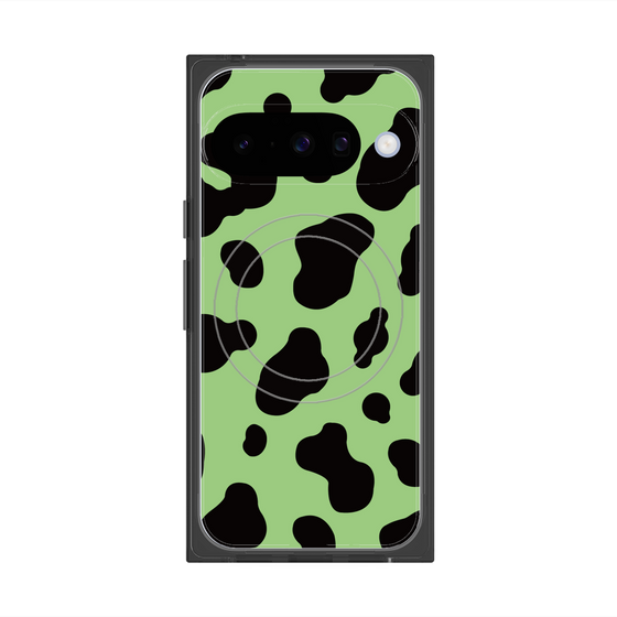 プレミアムスクエアケース with Pixelsnap［ Cow - Green ］