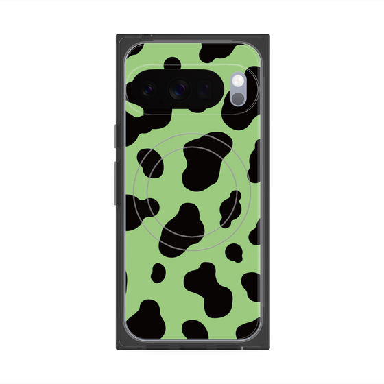 プレミアムスクエアケース with Pixelsnap［ Cow - Green ］