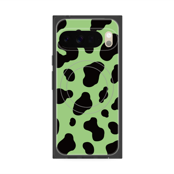 プレミアムスクエアケース with Pixelsnap［ Cow - Green ］