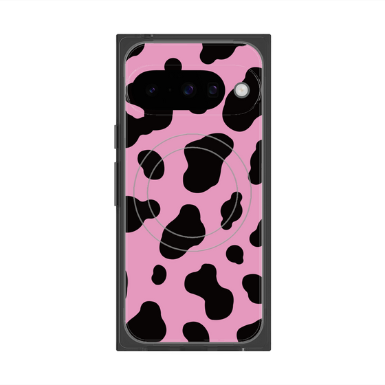 プレミアムスクエアケース with Pixelsnap［ Cow - Pink ］