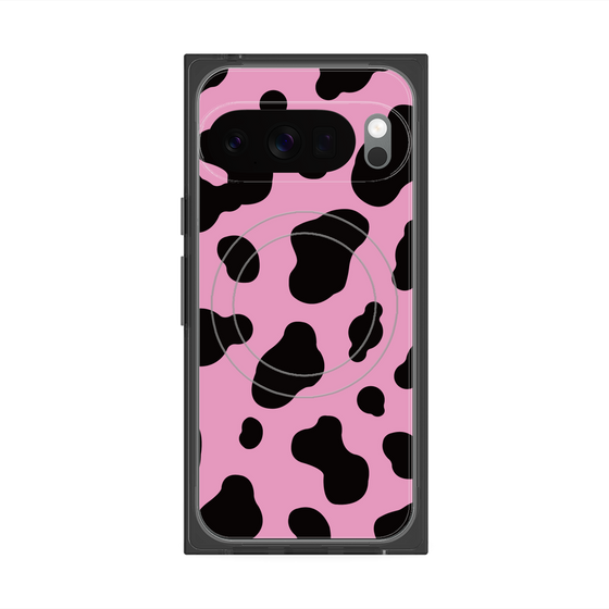 プレミアムスクエアケース with Pixelsnap［ Cow - Pink ］
