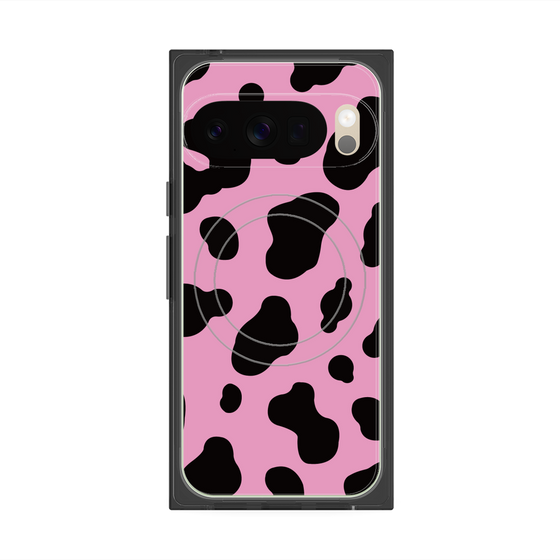 プレミアムスクエアケース with Pixelsnap［ Cow - Pink ］