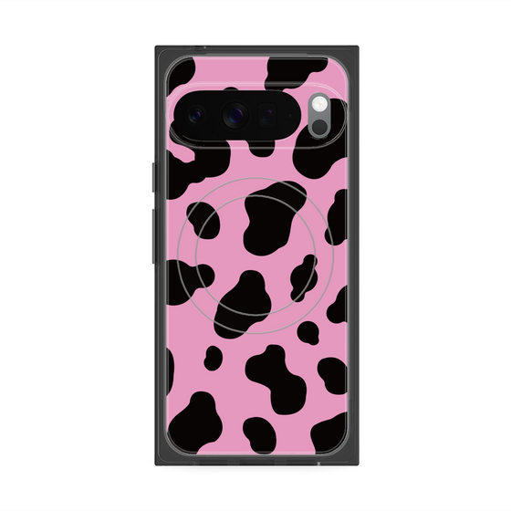 プレミアムスクエアケース with Pixelsnap［ Cow - Pink ］