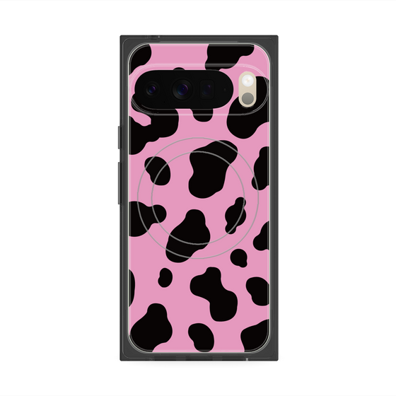 プレミアムスクエアケース with Pixelsnap［ Cow - Pink ］