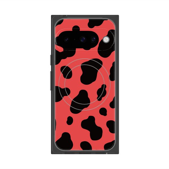 プレミアムスクエアケース with Pixelsnap［ Cow - Red ］