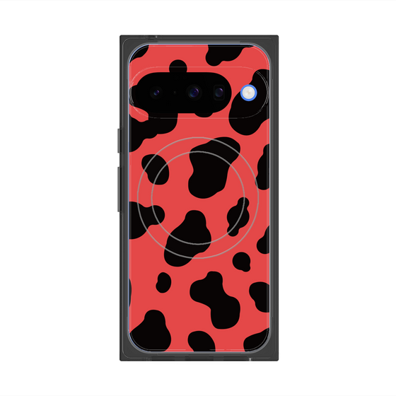 プレミアムスクエアケース with Pixelsnap［ Cow - Red ］