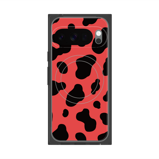 プレミアムスクエアケース with Pixelsnap［ Cow - Red ］