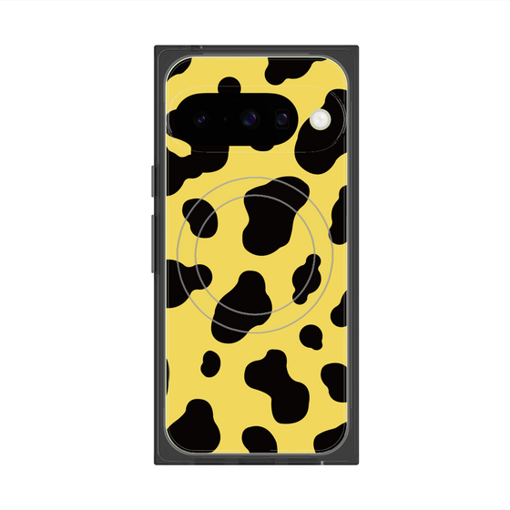 プレミアムスクエアケース with Pixelsnap［ Cow - Yellow ］