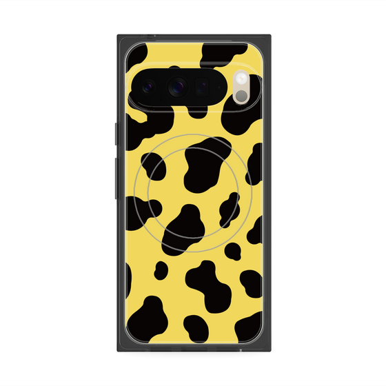 プレミアムスクエアケース with Pixelsnap［ Cow - Yellow ］